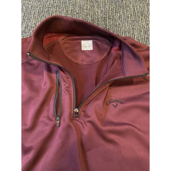 Callaway Mens Maroon 1/4 Zip Pullover Jacket Size XLarge - Picture 4 of 11